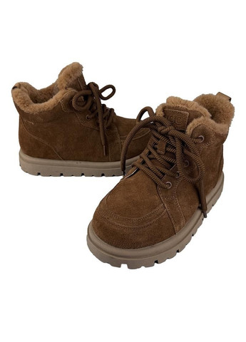 Ботинки женские замшевые теплые коричневые 5050-45 No Brand (365042567)