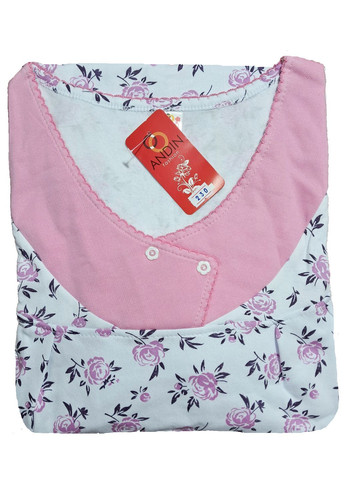 Женская ночная рубашка тёплая на флисе хлопок (230) ANDIN (369161277)