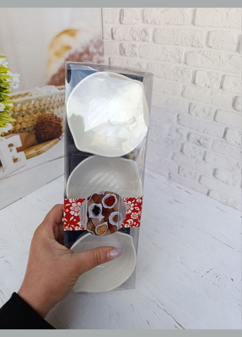 Набір соусниць R2R91901 порцеляна 28х9.5х3.5 см 3шт Білий Stenson (328912542)