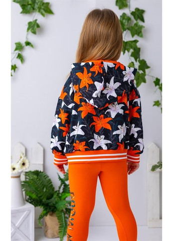 Світшот для дівчинки з капюшоном і квітковим візерунком, вік 2 роки, зріст 92 см Zeyland (371917827)