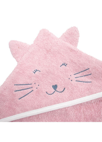 Рушник-куточок Animals Котик, 100х80 см () Twins рожевий