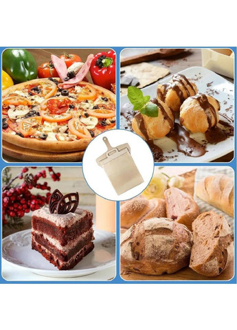 Кухонная раздвижная лопатка доска слайдер с деревянной ручкой для приготовления пиццы теста выпечки 25х25 см (480840-Prob) Unbranded (345559566)