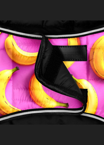 Курточка-накидка для собак Clothes, рисунок "Бананы на розовом", XS, А 26 см, B 33-41 см, С 18-26 см WAUDOG (329436789)