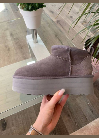 УГГ Ультра Мини Платформа Замша Серые Classic Ultra Mini Platform Grey Suede UGG (304274198)