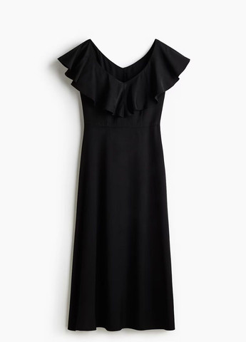 Черное вечернее платье H&M однотонное