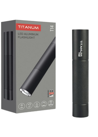Светодиодный фонарик TLFT14B 300Lm 5000K Black с функцией power bank Titanum (282313664)