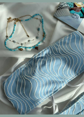 Блакитний жіночий роздільний купальник GT