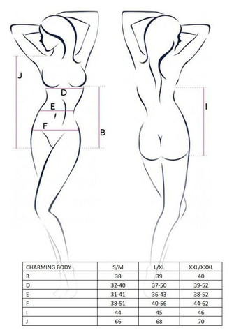 Боди CHARMING BODY black L/XL - Passion (303904093)