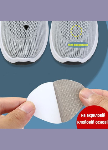 Наклейки для швидкого ремонту та реставрації протертого взуття набір з 3 пар білого кольору No Brand (311222481)