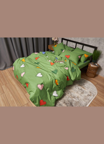 Комплект постельного белья Бязь Gold Люкс «» семейный 143х210х2 наволочки 4х70х70 (MS-820005384) Moon&Star Rainbow Hearts (296909795)