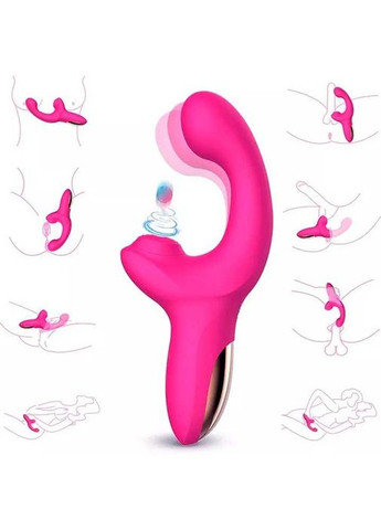 Вибратор - вуманайзер 2 в 1 для клитора и точки G, LIVMAN - Розовый - (372660003)