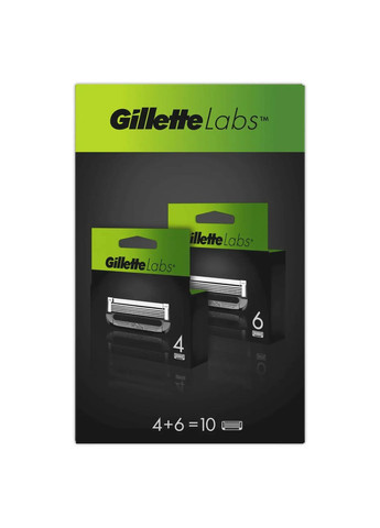 Картриджі змінні для гоління (леза касети) чоловічі Labs 10 шт. Gillette (349457487)