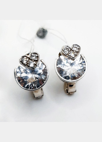 Серьги серебро 925° 7,96г. круг с сердечком () Marcello С-152 (305391263)