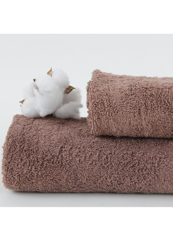 Махровий рушник для обличчя 50*90 см, 450 г/м2 Aurora Коричневий (254105090) ТЕП однотонний коричневий