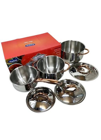 Набор кухонной посуды VG-1201 с антипригарным покрытием из нержавеющей стали 1,9 л 2,6 л 3,6 л Magio (361851588)