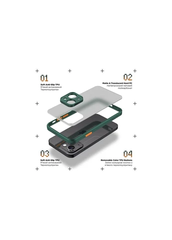 Чохол до мобільного телефона (ARM69711) ArmorStandart Frosted Matte Samsung M34 5G (M346) Dark Green (326585842)