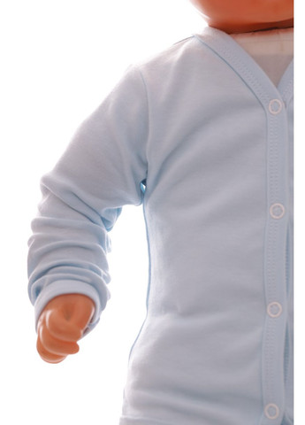 Боді з довгим рукавом для хлопчика інтерлок на блакитних кнопках 56 см (50015) BABYKROHA (297199068)