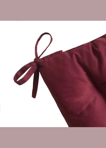 Подушка на стілець 55х55х8 см бордовий No Brand (324828495)