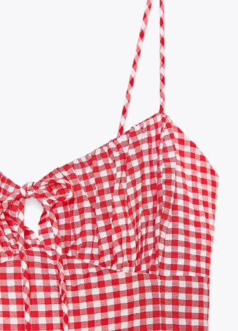 Комбінована сукня Zara в клітинку