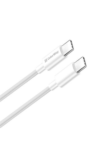 Кабель USB Type-C - USB Type-C (M/M), PD Fast Charging 100W, 5.0 А, 1 м, White (CW-CBPDCC058-WT) Colorway (336952183)