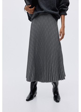 Жіноче плісирована спідниця Н&М (58725) XS Темно-сіра H&M (369483835)
