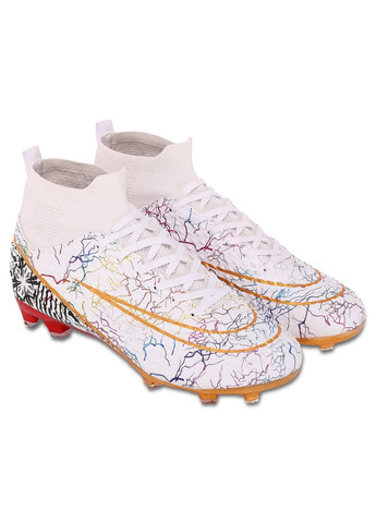 Белые бутсы футбольные с носком 2077 45-1 размер 40 SP-Sport