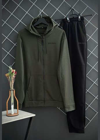 Демисезонная кофта на змейке из лого Palm Angels двунитка Vakko (293994251)