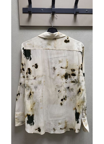 Комбинированная штапельная блуза 8540/017 Zara