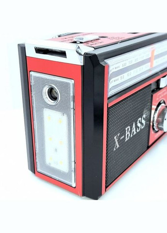 Радіоприймач багатофункціональний портативний з ліхтариком LED USB AUX RX-381 радіо FM/AM/SW Червоний Golon (306716512)