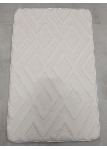 Коврик для ванной 50х80см молочный "Ромбы" No Brand (360948427)