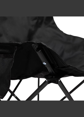 Крісло для риболовлі розкладне туристичне 47х58х70 см для пікніка на природу з кишенею Чорне SJ-0056-1 LUGI (324305057)