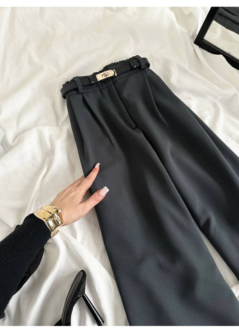 Базові брюки-палаццо з костюмки з резинкою на спинці — ЗАМІРИ В ОПИСІ DK/DL Мода без кордонів (372898380)