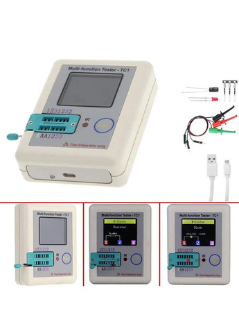 Тестер радиокомпонентов транзисторов LCR-TC1 измеритель ESR LCR дисплей | 450mAh No Brand (354224255)