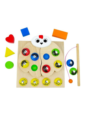 Деревянная развивающая игра "Магнитный сортер Квочка" 900637 Igroteco (363174673)