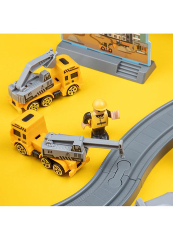 Игровой набор ТРАНСПОРТНЫЙ ЭКСПРЕСС электрическая железная дорога, 92 детали, желтый (AU6881AB) OTAMANKO (361881869)