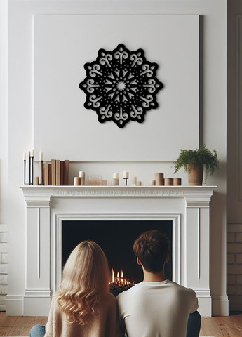 Современный декор стен, интерьерная картина из дерева "Цветочная мандала", минималистичный стиль 40х40 см Woodyard (291412183)