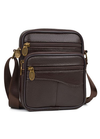 Барсетка чоловіча з натуральної шкіри маленька Qvant 028к - Коричнева Tiding Барсетка (366889854)