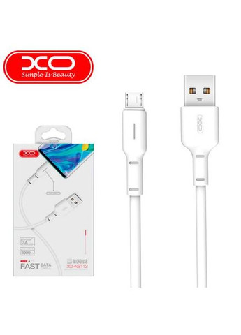 Кабель NB112 USB - micro USB (M/M), 1 м, White (NB112-M-WH) XO (336955391)