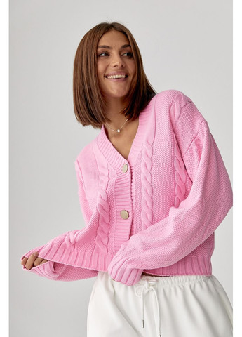 Розовый демисезонный кардиган Lurex