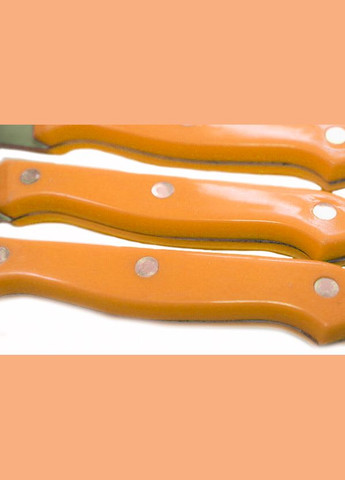 Ножі кухонні з помаранчевою рукояттю 3шт/24.5см/13см FROM FACTORY GDA (335396246)