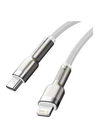 Дата кабель USB-C to Lightning 2.0m Cafule Metal PD 20W white (CATLJK-B02) Baseus (396673306)