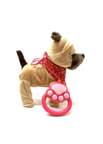 Собачка интерактивная на поводке ходит машущим хвостиком Бежева (M 4879 I UA) Limo Toy (301421207)