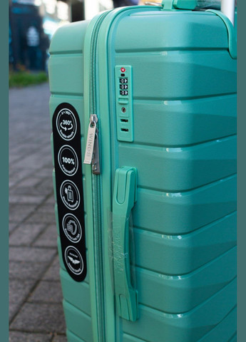 Валіза поліпропілен 100% великий L зелений Wings DQZ01 (343339809)