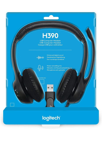 Наушники H390 с микрофоном – ведущая USB-гарнитура с шумоподавлением. Logitech (369768820)
