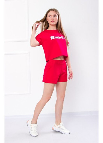 Красная комплект женский (футболка+шорты) (p-6230) Носи своє