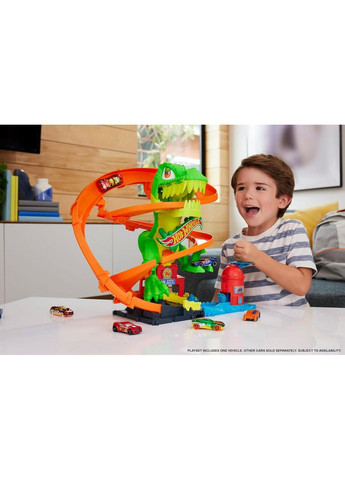 Трек Хот Вілс Сіті Небезпечні істоти Атака вогняного Ті-Рекса Оригінал City T-Rex Blaze Battle Hot Wheels (365251407)