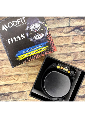 Розумний годинник Titan Black-Gold 35 мм Спортивний чоловічий годинник з фітнес-трекером та будильником ProDobro (367266567)