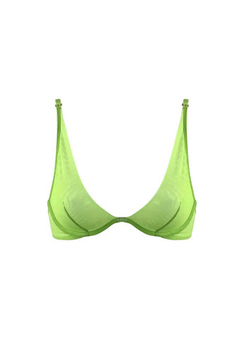 Зелений тріенджел бюстгальтер з мікросітки Nokaya з кісточками