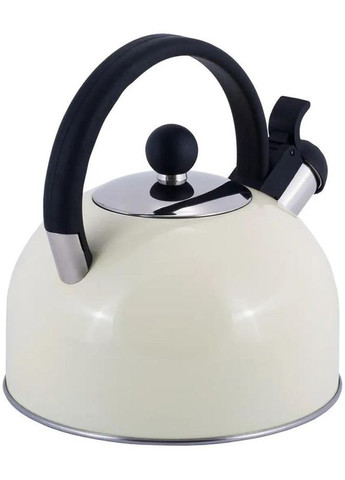 Чайник "Young Leaf" 2.5л, нержавіюча сталь, зі свистком, молочний Kamille (372175329)