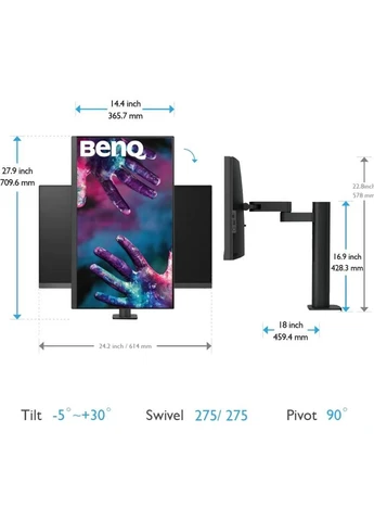 Монітор PD2705UA (9H.LKDLA.TPE) BenQ (307285321)